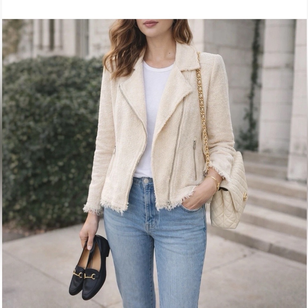 Rebecca Taylor Boucle Moto Jacket